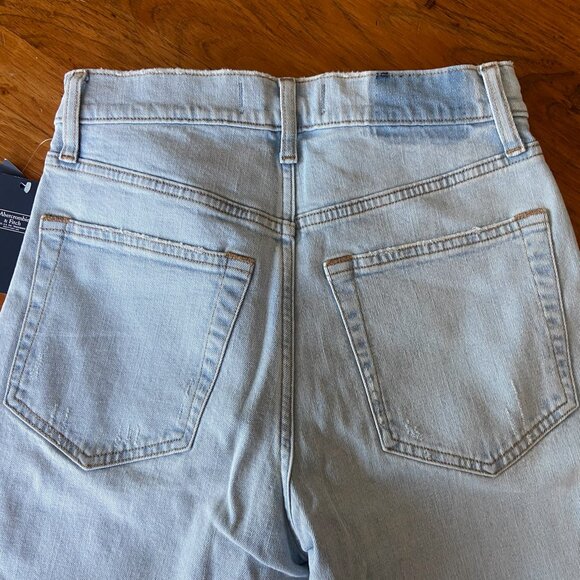 Abercrombie & Fitch The Ankle Straight Ultra High Rise Blue Jeans Sz 26S - Picture 4 of 5